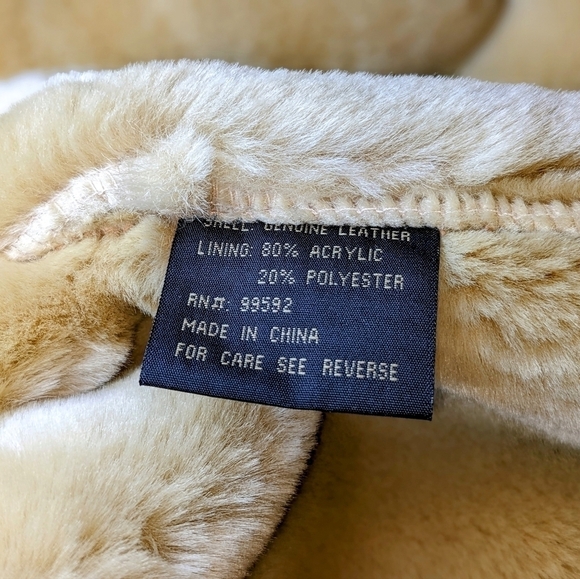 Tan Suede Leather w Faux Fur Lined Long Coat by RC Comstock Expedition - Picture 8 of 11